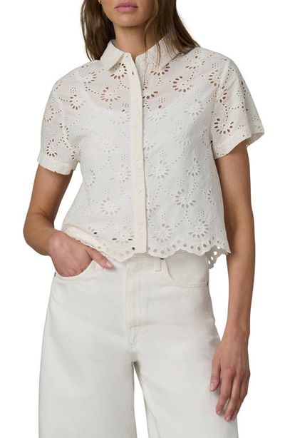 Joe's Joe's Sheer Crop Cotton Broderie Anglaise Button-Up Shirt
