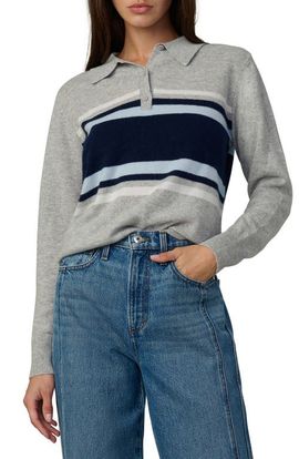 Joe's Joe's Stripe Cashmere Polo Sweater
