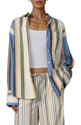 Joe's Joe's The Boyfriend Stripe Cotton Blend Shirt