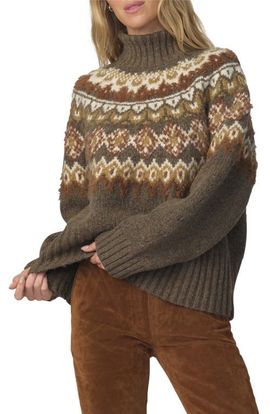 Joe's Joe's The Elva Fair Isle Mock Neck Sweater