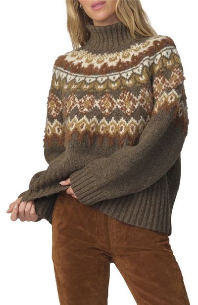 Joe's Joe's The Elva Fair Isle Mock Neck Sweater