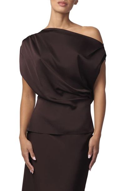 Joe's Joe's The Isla Drape One-Shoulder Satin Top