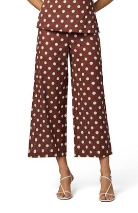 Joe's Joe's The Mariel Linen & Cotton Crop Wide Leg Pants