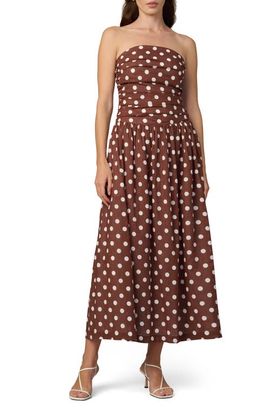 Joe's Joe's The Reina Linen Blend Strapless Maxi Dress
