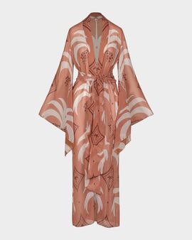 Johanna Ortiz Amazon Sheer Kimono-Inspired Coverup Dress