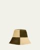 Johanna Ortiz Colorblock Woven Straw Bucket Hat - 1