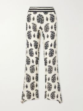 JOHANNA ORTIZ Femininity Dramatic printed linen flared pants