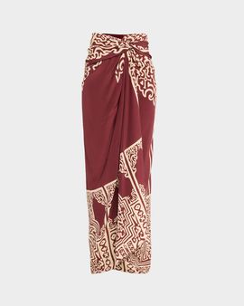 Johanna Ortiz Geometry Of The Saddle Silk Crepe De Chine Ankle-Length Skirt