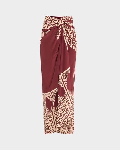 Johanna Ortiz Geometry Of The Saddle Silk Crepe De Chine Ankle-Length Skirt