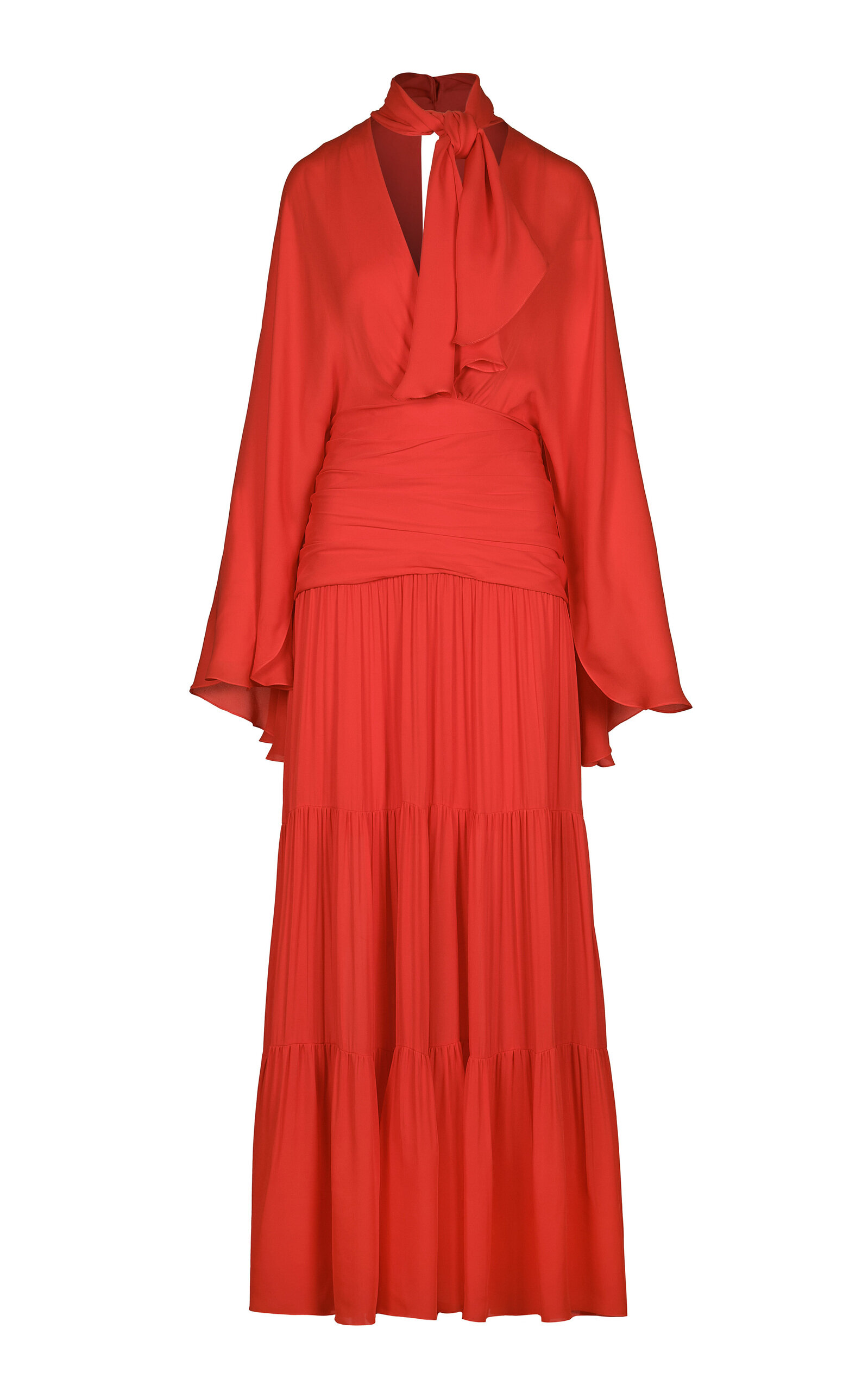 Johanna Ortiz Johanna Ortiz A Place To Return To CapeSleeve Silk Maxi Dress