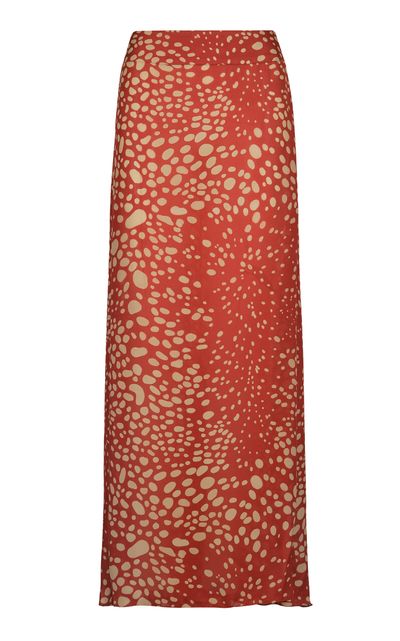 Johanna Ortiz Johanna Ortiz Acient Mirage Printed Silk Maxi Skirt
