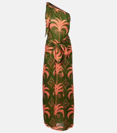 Johanna Ortiz Johanna Ortiz Asymmetric printed linen midi dress