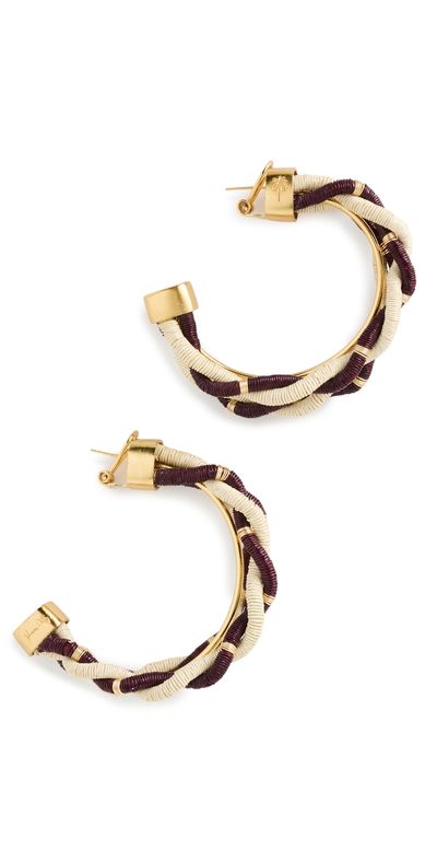 Johanna Ortiz Johanna Ortiz Baila Hoops Ecru/Dark Cherry One