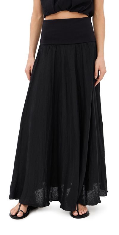 Johanna Ortiz Johanna Ortiz Black Light and Sound Ankle Skirt Black