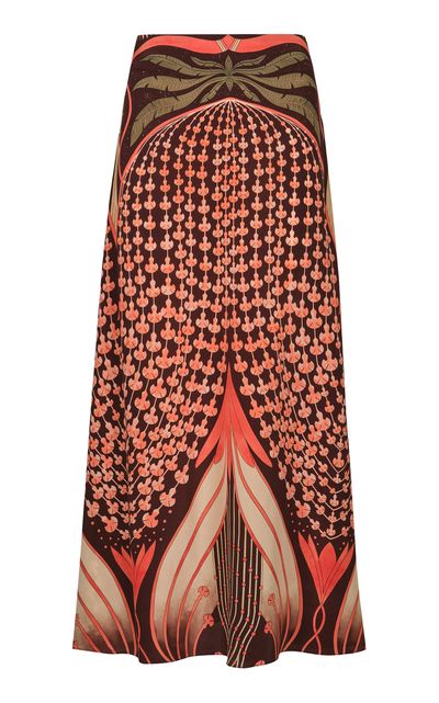 Johanna Ortiz Johanna Ortiz Botanical Omens Silk Midi Skirt