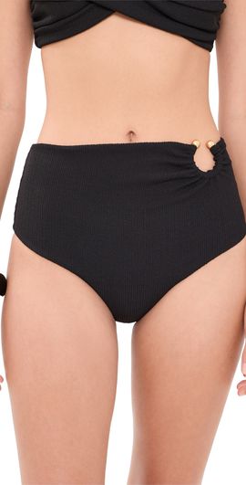 Johanna Ortiz Johanna Ortiz Crinkle Taita Bikini Bottoms Black