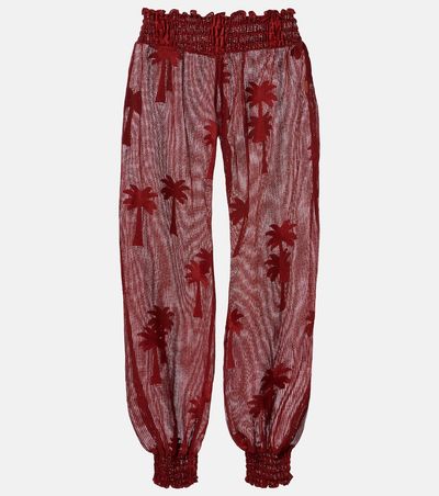 Johanna Ortiz Embroidered Cotton-Blend Mesh Balloon Pants