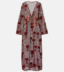 Johanna Ortiz Johanna Ortiz Embroidered cotton mesh kaftan