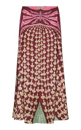 Johanna Ortiz Johanna Ortiz Encanto de Isla Satin Midi Skirt