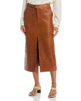 Johanna Ortiz Johanna Ortiz Epic Statement Leather Midi Skirt