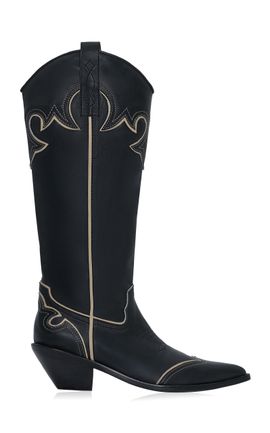 Johanna Ortiz Johanna Ortiz Freedom Step 65mm Leather Cowboy Boots Black IT 38