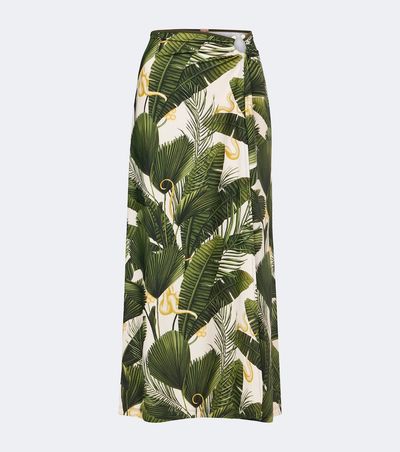 Johanna Ortiz Johanna Ortiz Gathered printed midi skirt