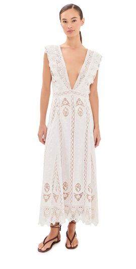 Johanna Ortiz Johanna Ortiz Grace In The Open Fields Maxi Dress Ecru