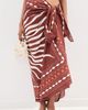 Johanna Ortiz Johanna Ortiz Horizon Pareo Wine/Ecru/Rose One - 2