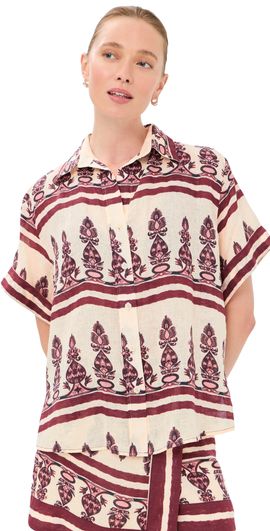 Johanna Ortiz Johanna Ortiz La Creciente Shirt ECRU/WINE