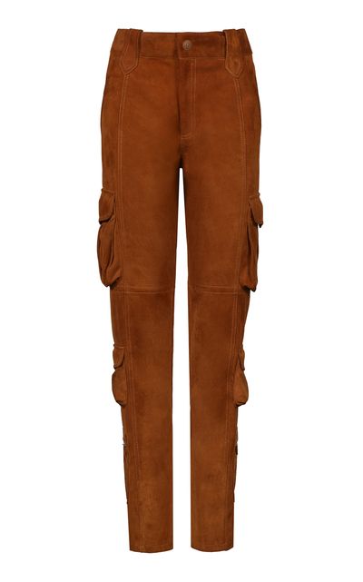 Johanna Ortiz Johanna Ortiz Leather Safari Cartography Pants Tan