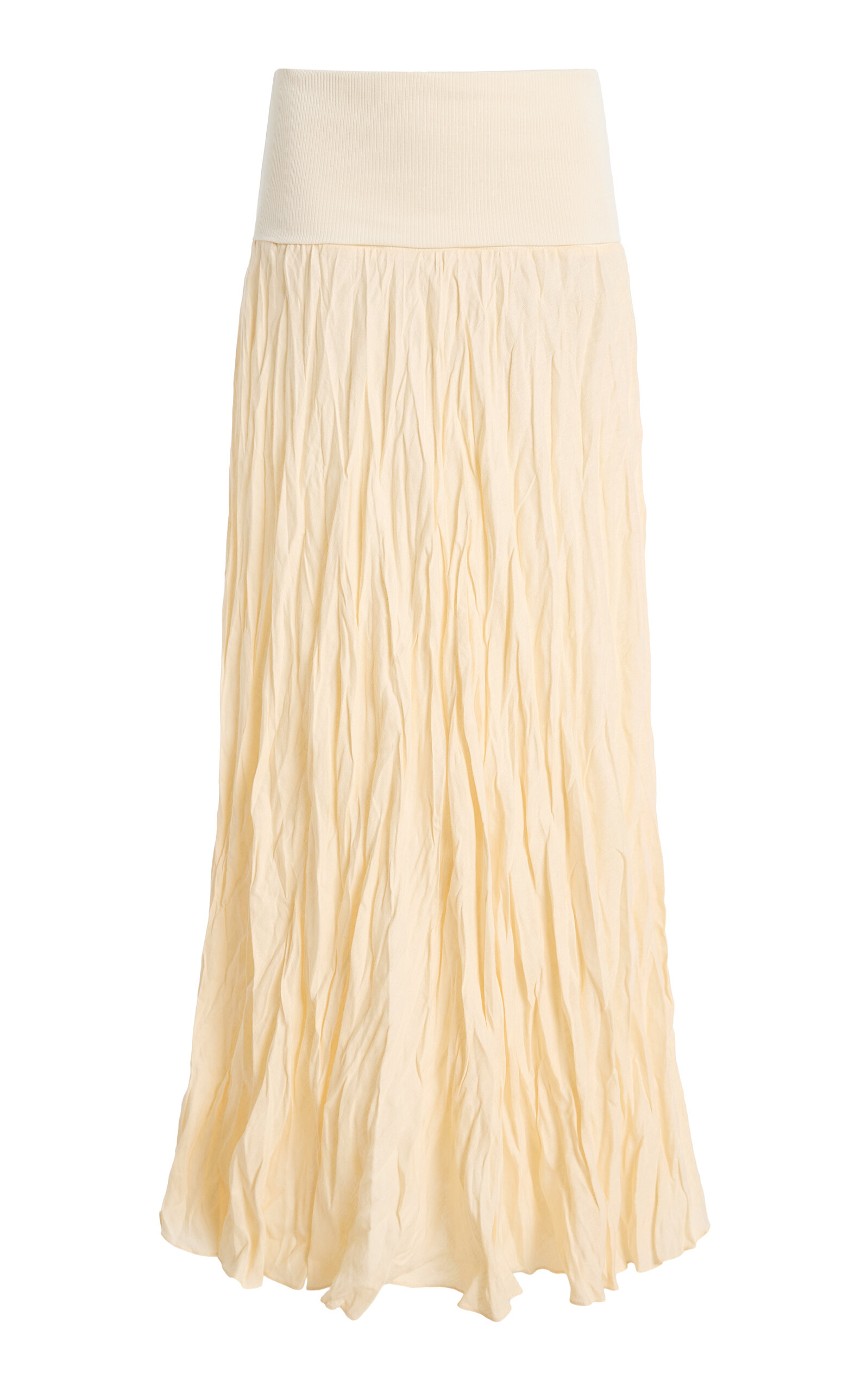 Johanna Ortiz Johanna Ortiz Light and Sound Crimped Linen Maxi Skirt