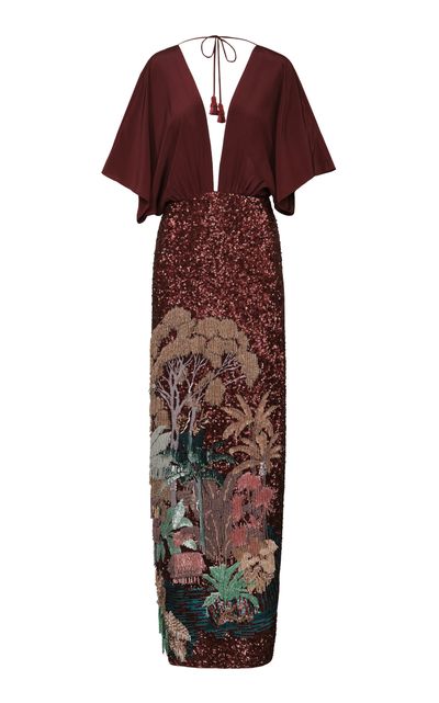 Johanna Ortiz Johanna Ortiz Light Dancer Sequined SilkBlend Evening Gown