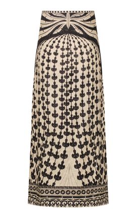Johanna Ortiz Johanna Ortiz Loose Horizon Linen Midi SKirt
