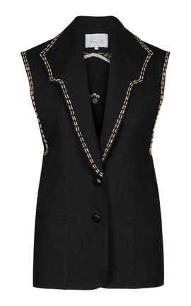 Johanna Ortiz Johanna Ortiz Nocturnal Ornaments TreeDetailed Linen Vest