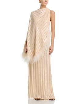 Johanna Ortiz Johanna Ortiz One Shoulder Cape Gown