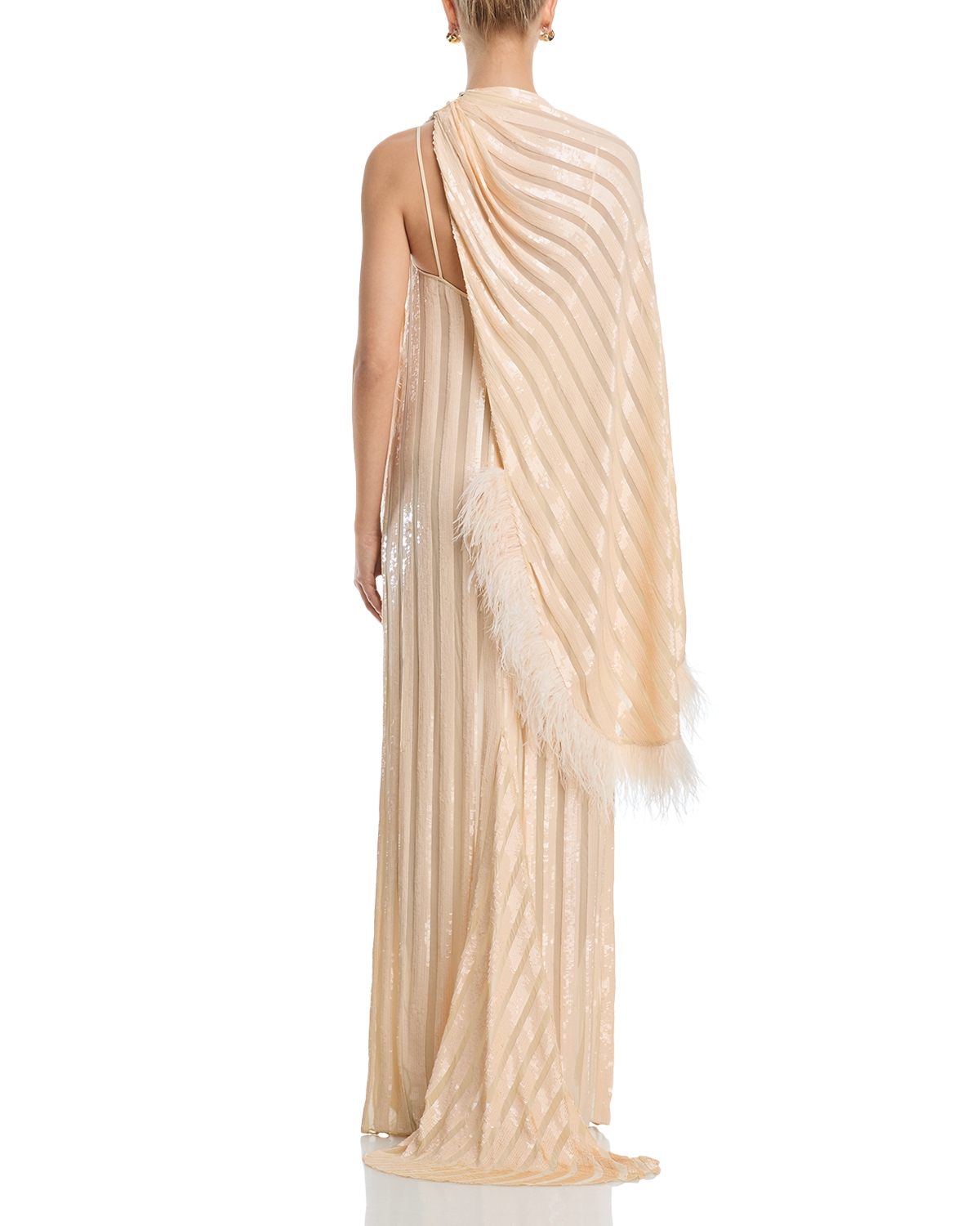 Johanna Ortiz - One Shoulder Cape Gown