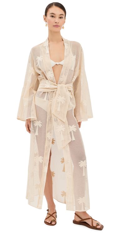 Johanna Ortiz Johanna Ortiz Palm & Soul Kimono Ecru