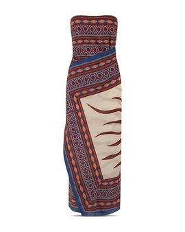 Johanna Ortiz Johanna Ortiz Paraiso Cotton Strapless Ankle Cover Up Dress