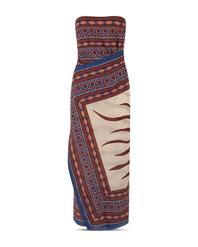 Johanna Ortiz Johanna Ortiz Paraiso Cotton Strapless Ankle Cover Up Dress