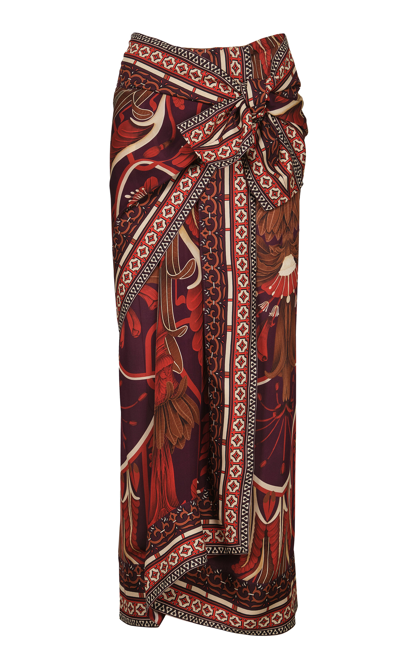 Johanna Ortiz Johanna Ortiz Pijao Poetry Silk Midi Skirt