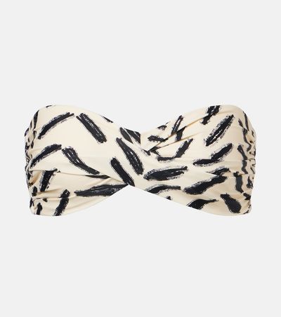 Johanna Ortiz Johanna Ortiz Printed bandeau bikini top