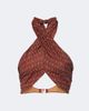 Johanna Ortiz Johanna Ortiz Printed halterneck bikini top - 1
