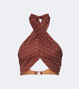 Johanna Ortiz Johanna Ortiz Printed halterneck bikini top