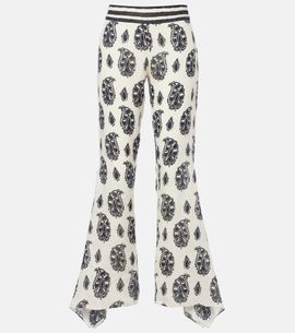 Johanna Ortiz Johanna Ortiz Printed linen wide-leg pants