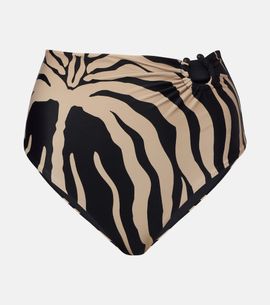 Johanna Ortiz Johanna Ortiz Printed ring-detail bikini bottoms