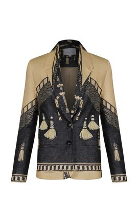 Johanna Ortiz Johanna Ortiz Rock The Plan Tasseled Linen Jacket