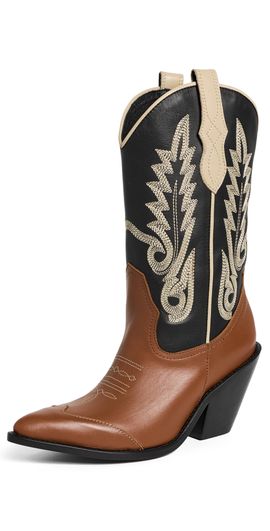 Johanna Ortiz Johanna Ortiz Rust Alma Boots Black/Dark Rust