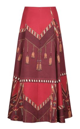 Johanna Ortiz Johanna Ortiz Sacred Geometries Printed SilkCotton Midi Skirt