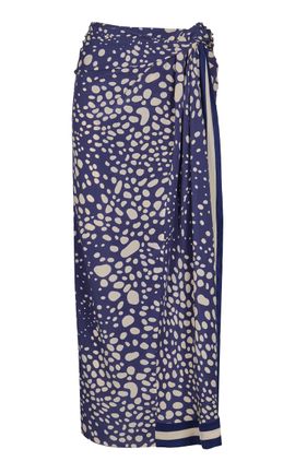 Johanna Ortiz Johanna Ortiz Stars Above The Atlas Printed Silk Midi Skirt