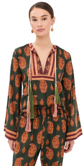 Johanna Ortiz Johanna Ortiz Sun Whisper Top Green/Rose